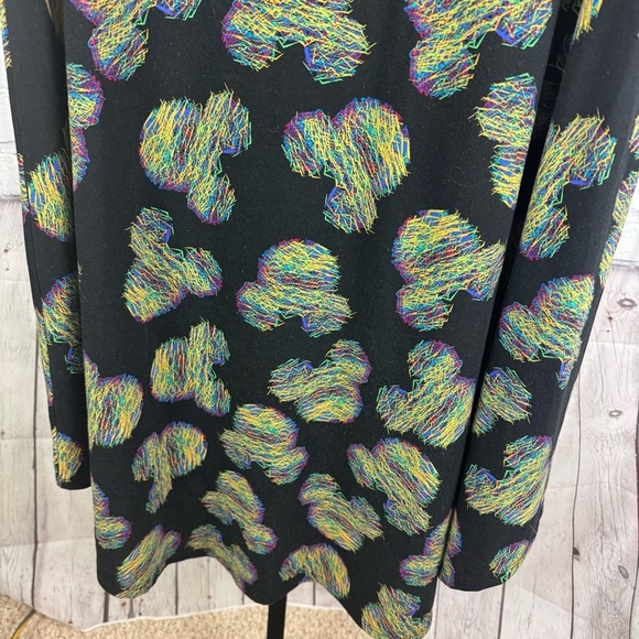 LuLaRoe Carly Swing Disney Mickey Mouse Black Dress Size Small - Picture 7 of 8